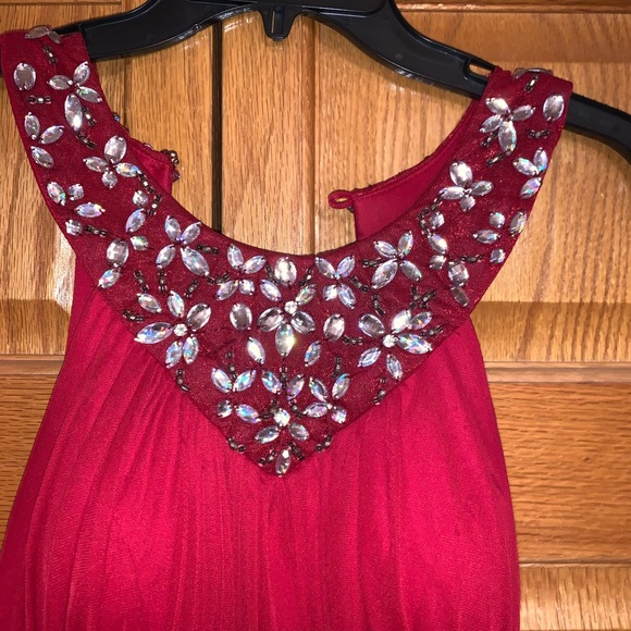 Juniors’ Red Formal Dress - Picture 3 of 5